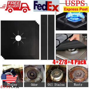 Gas Range Stove Top Burner Cover Protector & Gap Cover Reusable Liner Non-stick