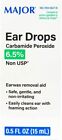 CARBAMIDE-PEROXIDE EARWAX REMOVAL AID DROPS 15ML MAJOR