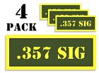 357 SIG Ammo Can Labels Ammunition Case stickers decals 4 pack AG 3