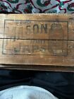 Vintage Wood Crate Side Masons Fruit Jar Swayzee Wooden Box Lid Only 1858  Rare