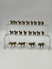 Lot of 21  Vintage Miniature Brass Animal Figurine Collection 4Tiger 17 Lamb