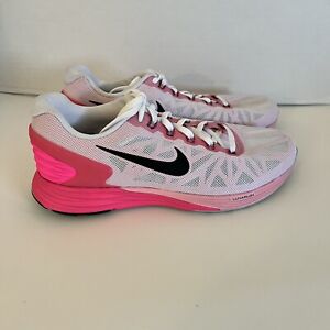 Nike Womens Lunarglide 6 654434-106 Pink Running Shoes Sneakers Size 8 Pre-owned