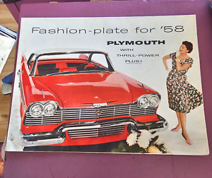 1958 Plymouth Belvedere Canadian Car Dealer Sales Brochure See desc