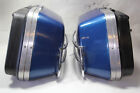 Harley FXRT FXRD saddlebags + chrome guards BLUE FXR FXRP FXRS FXLR EPS18134