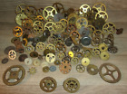 Vintage Lot Of 98 Clock Maker Gears Parts Springs Brass Metal Steam Punk