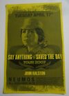 Say Anything / Saves the Day / John Ralston 2007 Original Seattle Show Poster