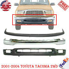 Front Bumper Chrome + Lower Valance + Filler For 2001-2004 Toyota Tacoma 2WD (For: 2003 Toyota Tacoma)