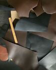2 lb 5-6 oz. Remnant 3 Colors Large Scrap Leather Pieces Mix Bulk 6-7 sq. ft New
