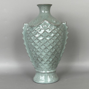 New ListingBeautiful Chinese Hand Painting Ruyao Porcelain Fish Vase