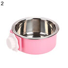 New ListingStainless Steel Hanging Feeding Feeder Cage Fixed Food Water Pet Cat Dog Bowl 81