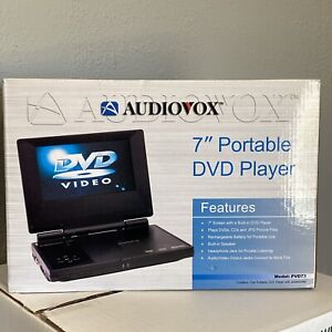 Brand New Audiovox 7” Portable DVD Player PVD73 With AC And Car Power Adapter