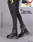 1/6 Female Black Leather Boots For Phicen Hot Toys 12