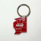 ‘American Milk Producers Inc’ Keychain Key Ring Red Rubber, Pre-Owned
