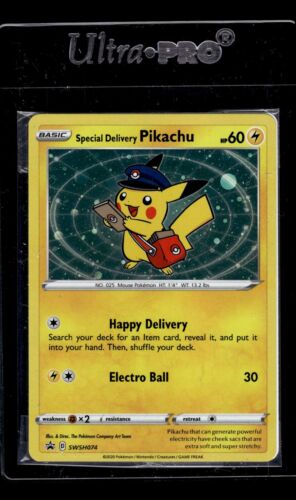 SWSH074 Pokémon Black Star Promo Special Delivery Pikachu Sealed Card 🌀SWIRL🌀