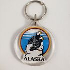 New ListingVintage Alaska Dual Birds Keychain  Key Fob Ring Acrylic Double Sided