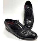 Florsheim Lexington Wing Tip Classic Lace up Black Patent Leather Shoes 9.5 D