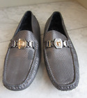 Platini Dress Fashion Loafers Shoes Brown/Gold Medallion Leather Men's Size 12