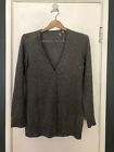 Cashmere   Cardigan Open 100 💯cashmere  S Gray Open Front buttons up #A