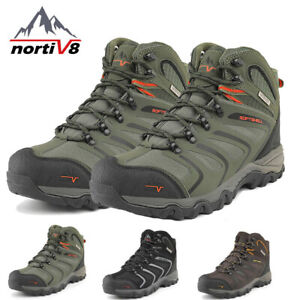 NORTIV 8 Men's Hiking Boots Outdoor Lightweight Waterproof Non Slip Travel Shoes