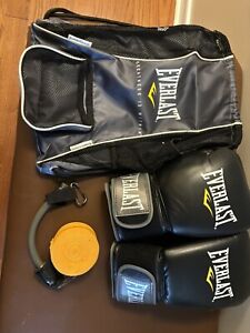Bundle: Everlast MMA boxing gloves 12oz (14899), Bag, Wrist Wraps, Cord