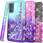 For Samsung Galaxy A52 5G Phone Case Cover Glitter Diamond+Tempered Glass Screen