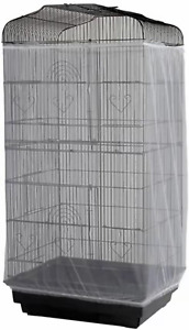 Adjustable Birdcage Seed Catcher Feather Catcher Bird Cage Cover Net Airy Soft S