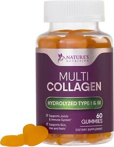 Collagen Gummies for Hair, Skin, and Nail Health, Delicious Gummy Supplement