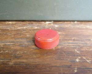 Vintage OEM COLEMAN 200A CAMPING LANTERN PARTS ~ RED SOLID BRASS FUEL CAP