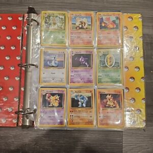 Pokemon Childhood Binder Vintage WoTC Lot of 132 Cards Rares 1st Editions