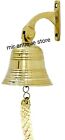 Maritime 4'' Nautical Antique Ship Bell With Rope Lanyard Pull Brass Finish Bell
