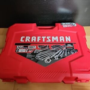 New Craftsman 121-Piece SAE / Metric Combination Gunmetal Chrome Mechanics Tool
