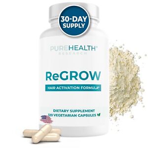 ReGrow Hair Growth Vitamins with Biotin, Hair Supplement by PureHealth Research