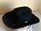 John B Stetson 4X Beaver Felt Black CARSON Hat, 7 1/2 (60) Braided Leather Band