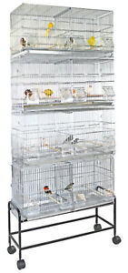 4 of Galvanized Bird Finch Canary Breeder Breeding Center Divider Stand Cages