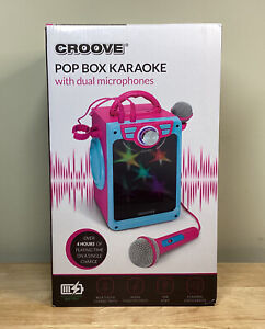 Croove Pop Box Karaoke with Dual Microphones for Kids