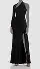 $208 Aqua Dresses Women's Black One Shoulder Gown Dress Size 6