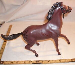 MARX BROWN SEMI REARING HORSE FOR FIGURE SET 1950s