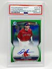 New Listing2023 Bowman Chrome Justin Riemer 1st Green Refractor Auto /99 PSA 10 Red Sox
