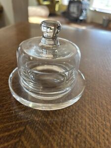 Petite Glass Butter Bell/Dish.  Elegant And Lovely.