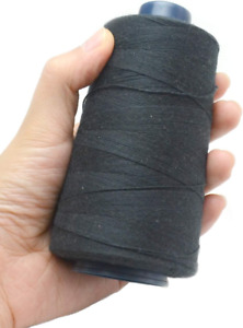 Black Weaving Thread 100% Polyester Making Wig Sewing Hair Weft Hair  Extension