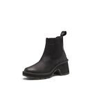 NIB WOMENS sz 7 SOREL Hi-Line HEEL Waterproof Leather Chelsea Boots BLACK
