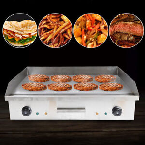 3kw Electric Countertop Flat Top Griddle Non-Stick BBQ Hot Plate Commercial