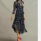 CABI Navy Floral Pemberley Dream Maxi Dress Size 10