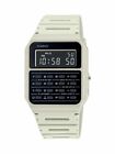 Casio Databank Men's Quartz Calculator White Resin Band 34mm Watch CA53WF-8B
