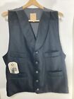 Wah Maker Vintage Frontier 100%  Wool Vest Western USA  XL  Cowboy NEW w/tags !