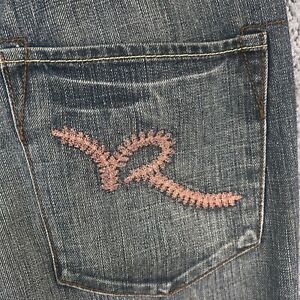 Vintage Rocawear Jeans Mens 36x32 Blue Denim Baggy Embroidered Red Y2k Hip Hop