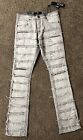 Focus Stacked Jeans Mens Slim Fit Skinny Relaxed Size 34 Gray