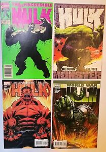 🔑×4 LOT INCREDIBLE HULK First RED HULK #1 Professor Hulk 377 Homage World War 1