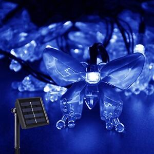 Waterproof Butterfly Solar String Lights for Porch Backyard Patio Wedding