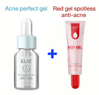 SET Klay Acne Perfect Gel + Red Gel Spotless Anti-Acne Dark Red Spots Brighten
